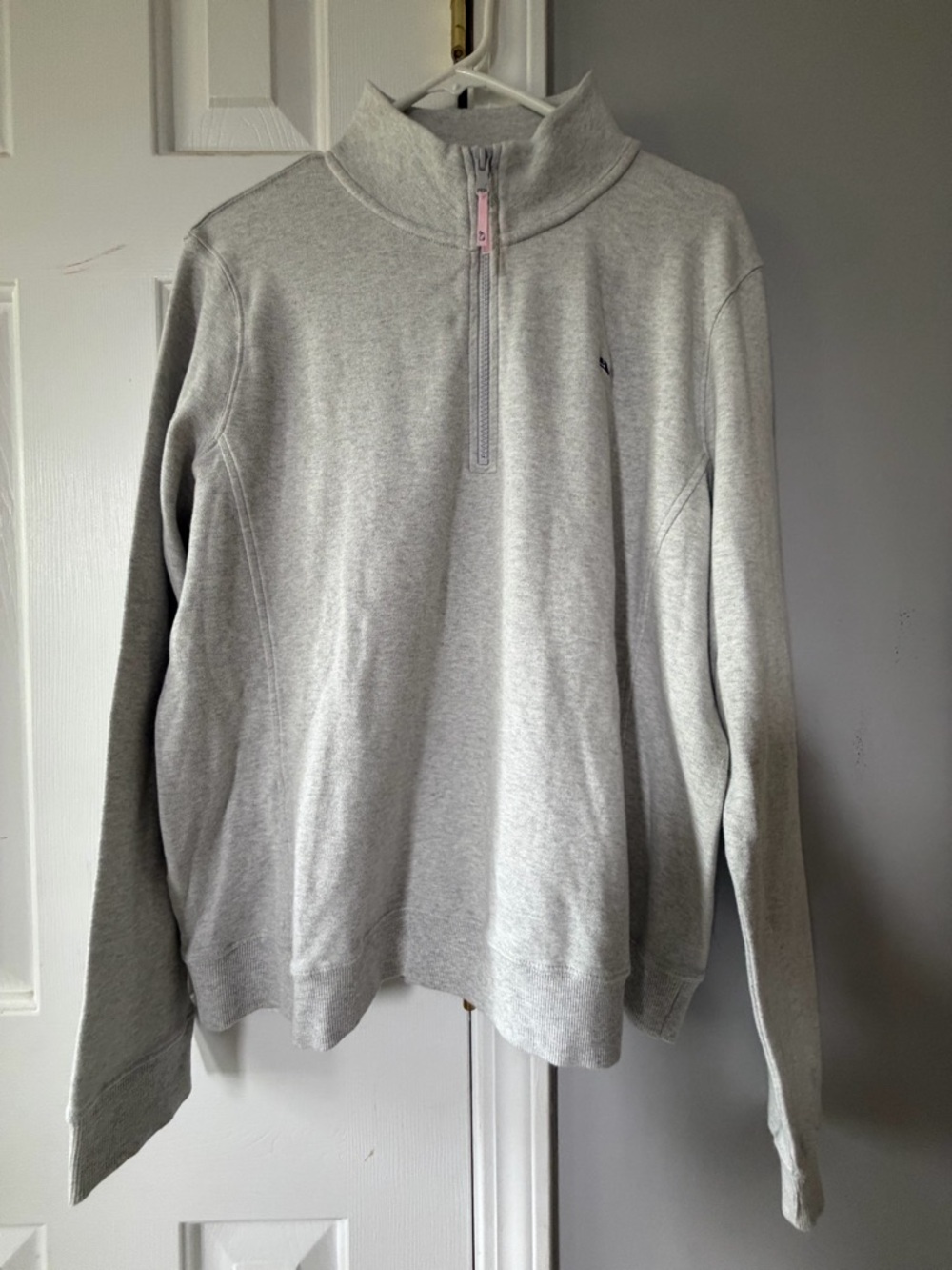 Vineyard Vines Heather Gray Half-Zip Pullover